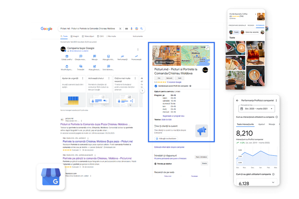 Creare și promovare profil Google My Business. Postări, recenzii și fotografii.