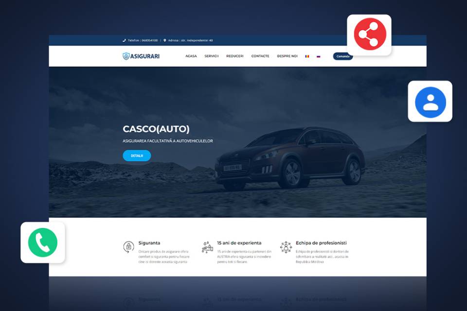 Creare și dezvoltare de design profesional de site-uri web și aplicații mobile.