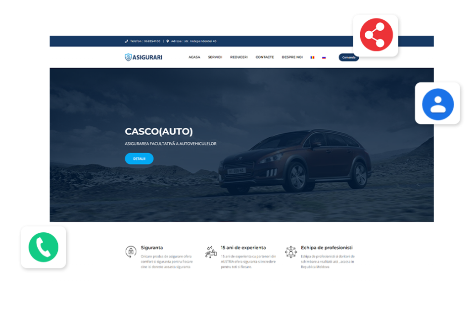 Crearea si elaborarea paginilor de prezentare - asigurăm prezența în mediul online.