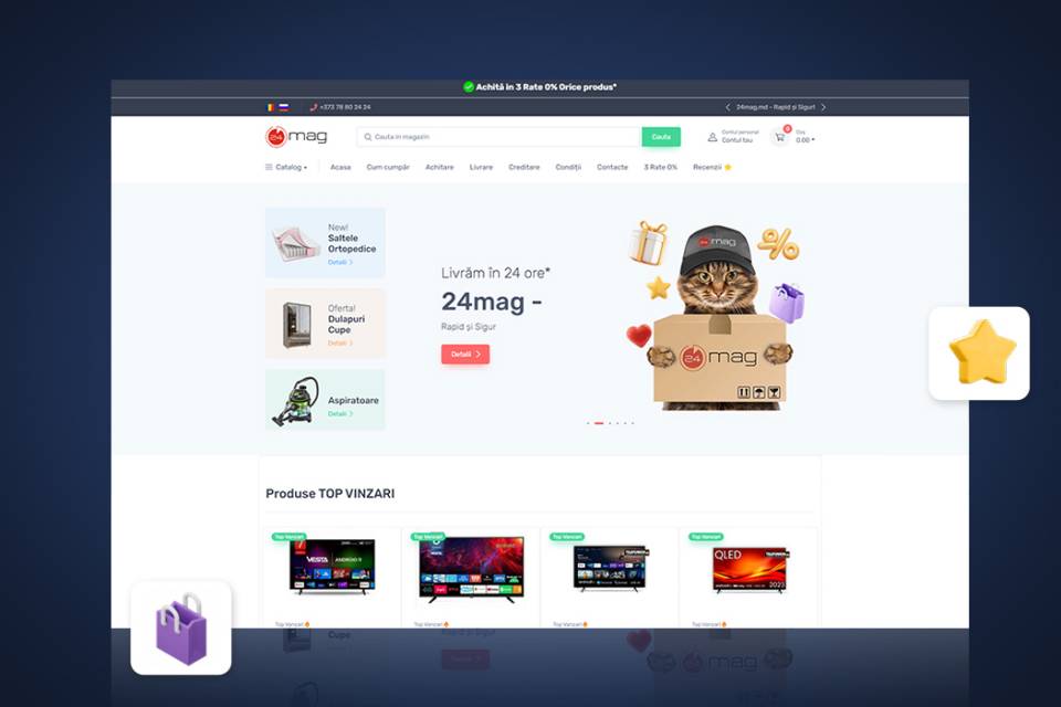 Creare și dezvoltare de design profesional de site-uri web și aplicații mobile.